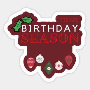December season born bday birthday Sticker